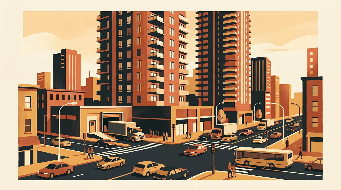 Editorial illustration of a move in Bondi Junction, Sydney's Eastern Suburbs