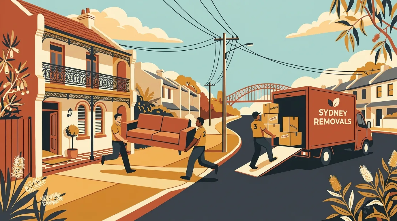Editorial illustration of house removals in Sydney's Eastern Suburbs