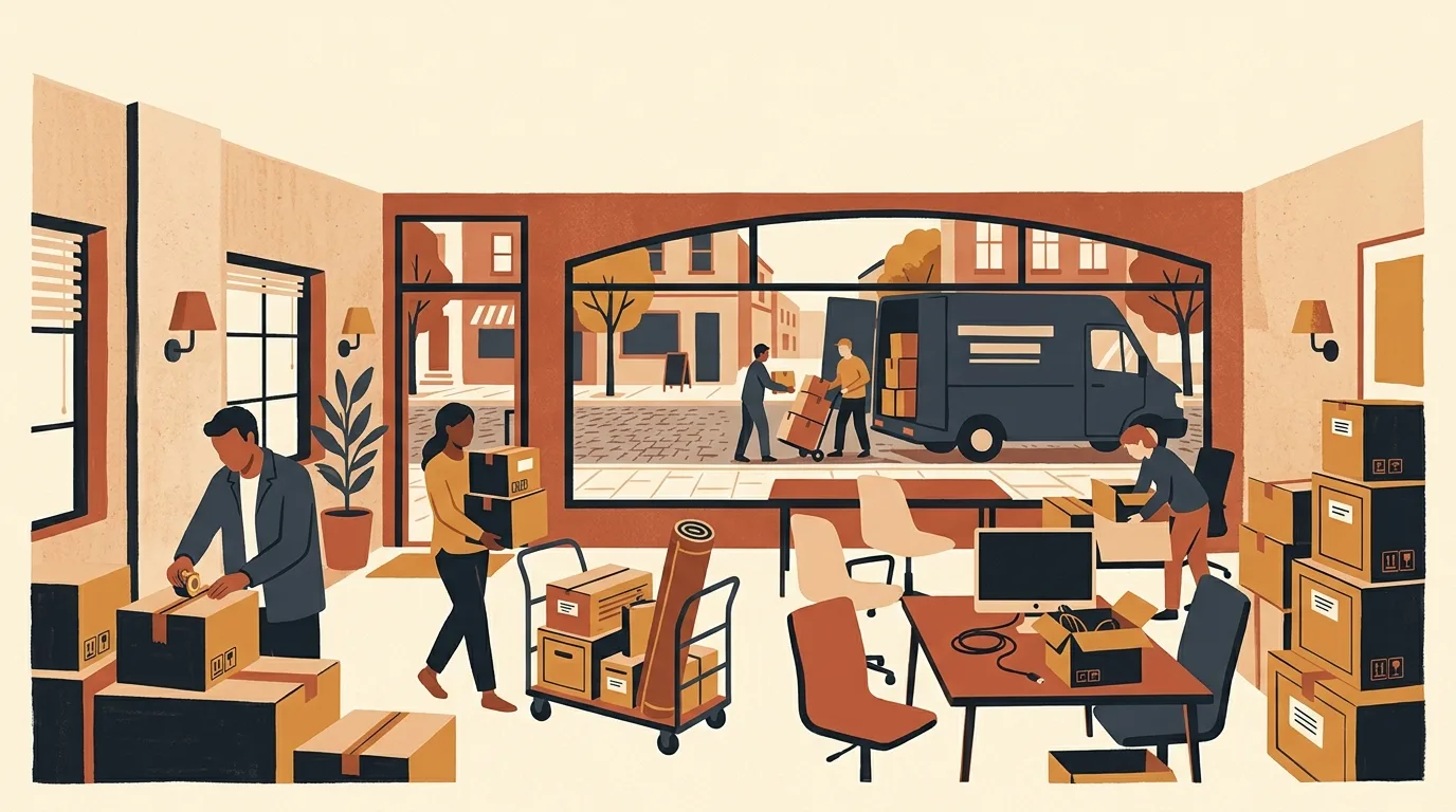 Editorial illustration of office removals in Sydney's Eastern Suburbs